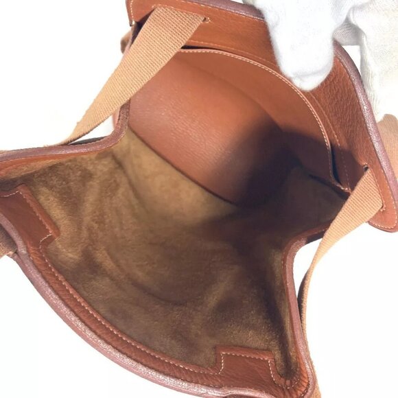 HERMES Sherpa PM backpack bag Backpack Leather Brown - Picture 12 of 16